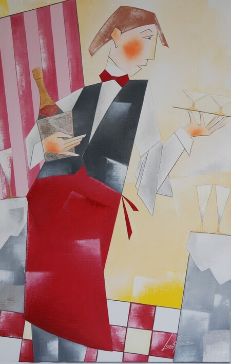 Cuv&eacute;e r&eacute;serv&eacute;e. Huile sur toile 100 x 65 cm. Octobre 2008