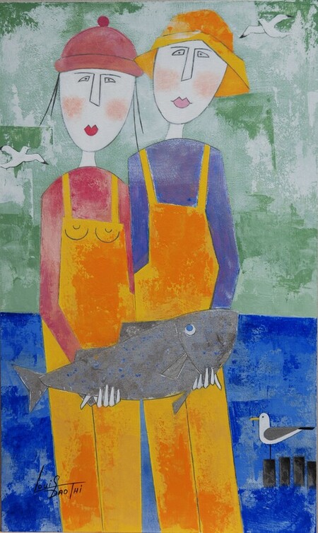 Le poison d'argent. Acrylique sur MDF 55 x 33 cm. D&eacute;cembre 2023